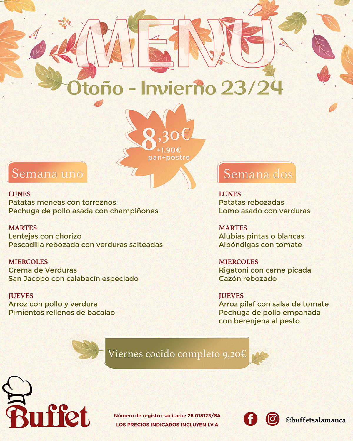 menu verano catering Buffet